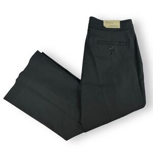 Eddie Bauer Mercer Fit Black Flat Front Stretch Chino Pants Women's Size‎ 2 NWT